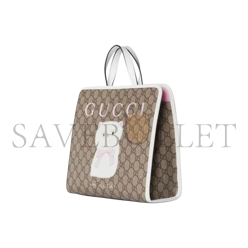 GUCCI CHILDREN'S GG TOTE BAG WITH PATCH 605614 (28.5*25*11cm)